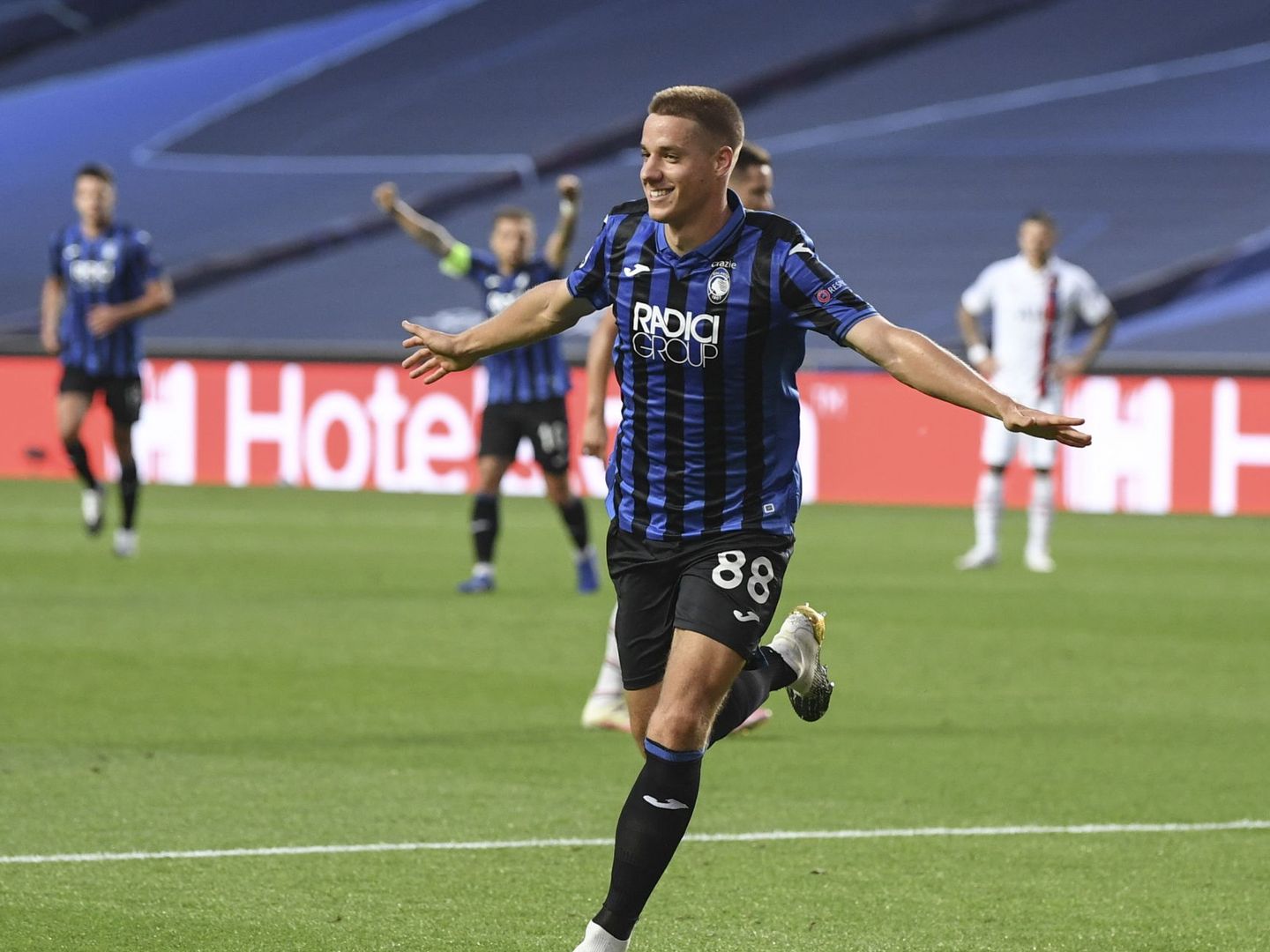 Mario Pasalic celebra el gol del Atalanta (Efe).