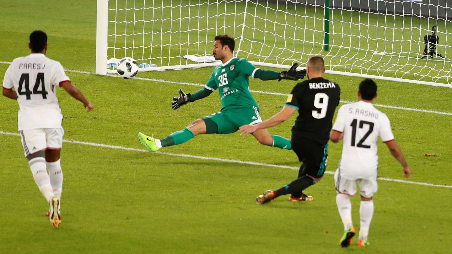 Benzema, contra el Al Jazira en la semifinal del Mundial de Clubes. (Reuters)