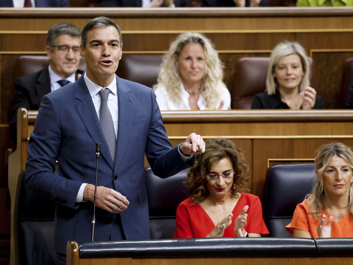 Foto: El presidente del Gobierno, Pedro Sánchez, en el Congreso. (EFE/Mariscal)