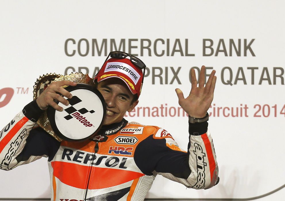 Foto: marc Márquez, tras conseguir su victoria en el pasado Gran premio de Qatar.