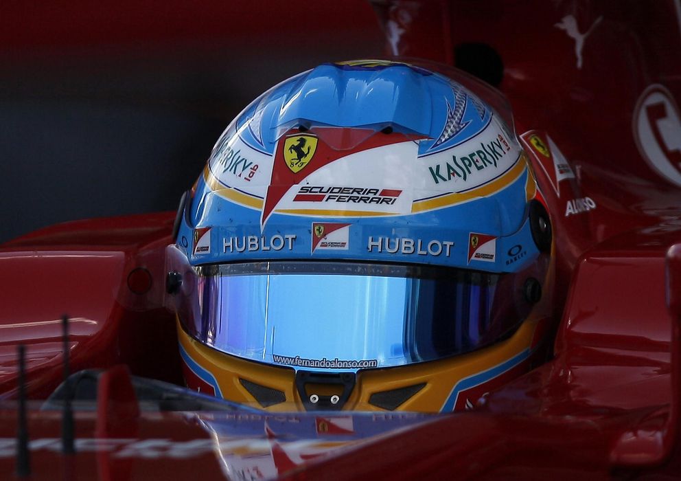 Foto: Fernando Alonso durante las pruebas de pretemporada en Jerez.