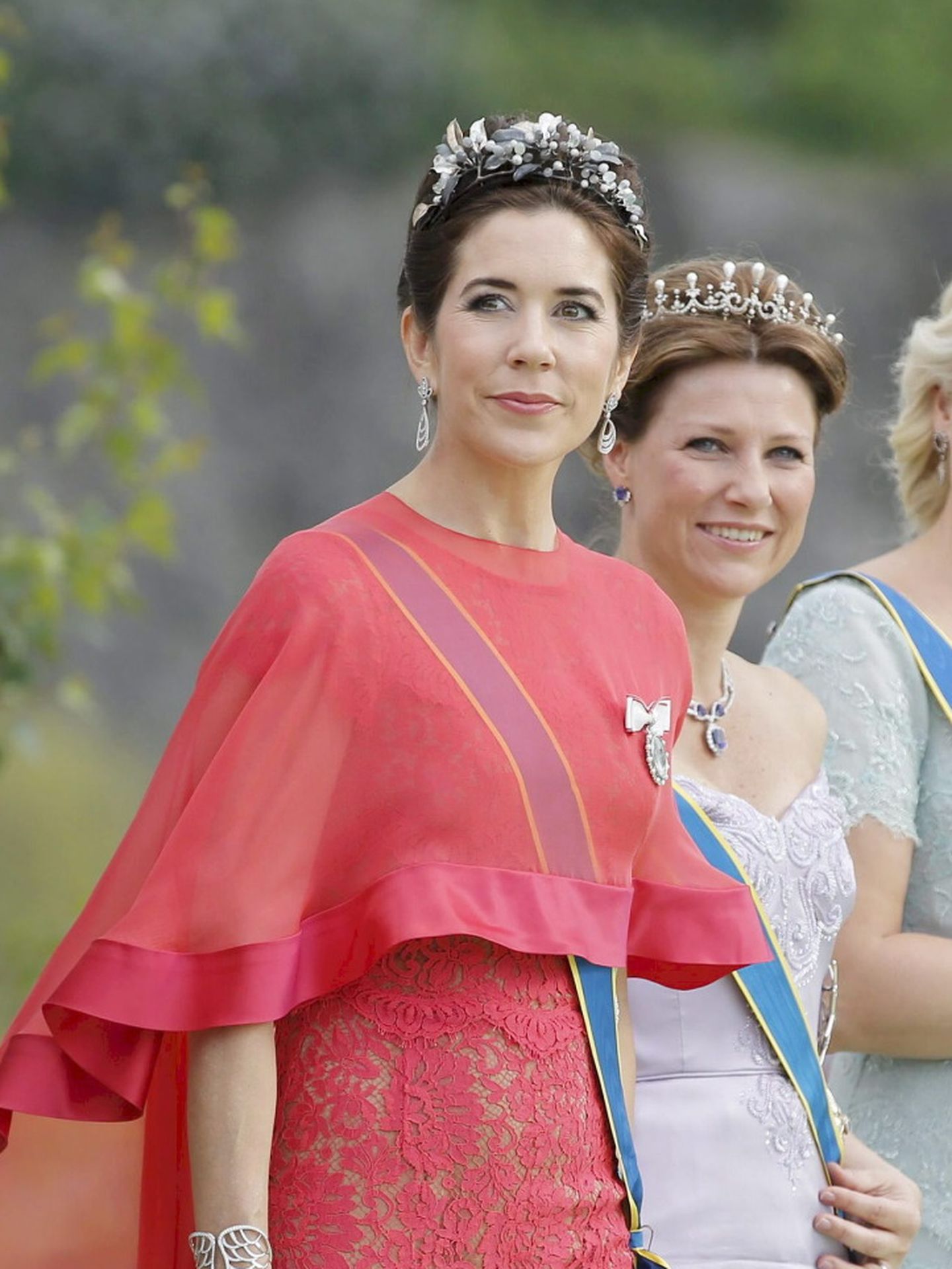 Detalle frontal de la espectacular tiara de medianoche que Mary lució en la boda de Magdalena de Suecia en 2013. (EFE/EPA/Adam Ihse)