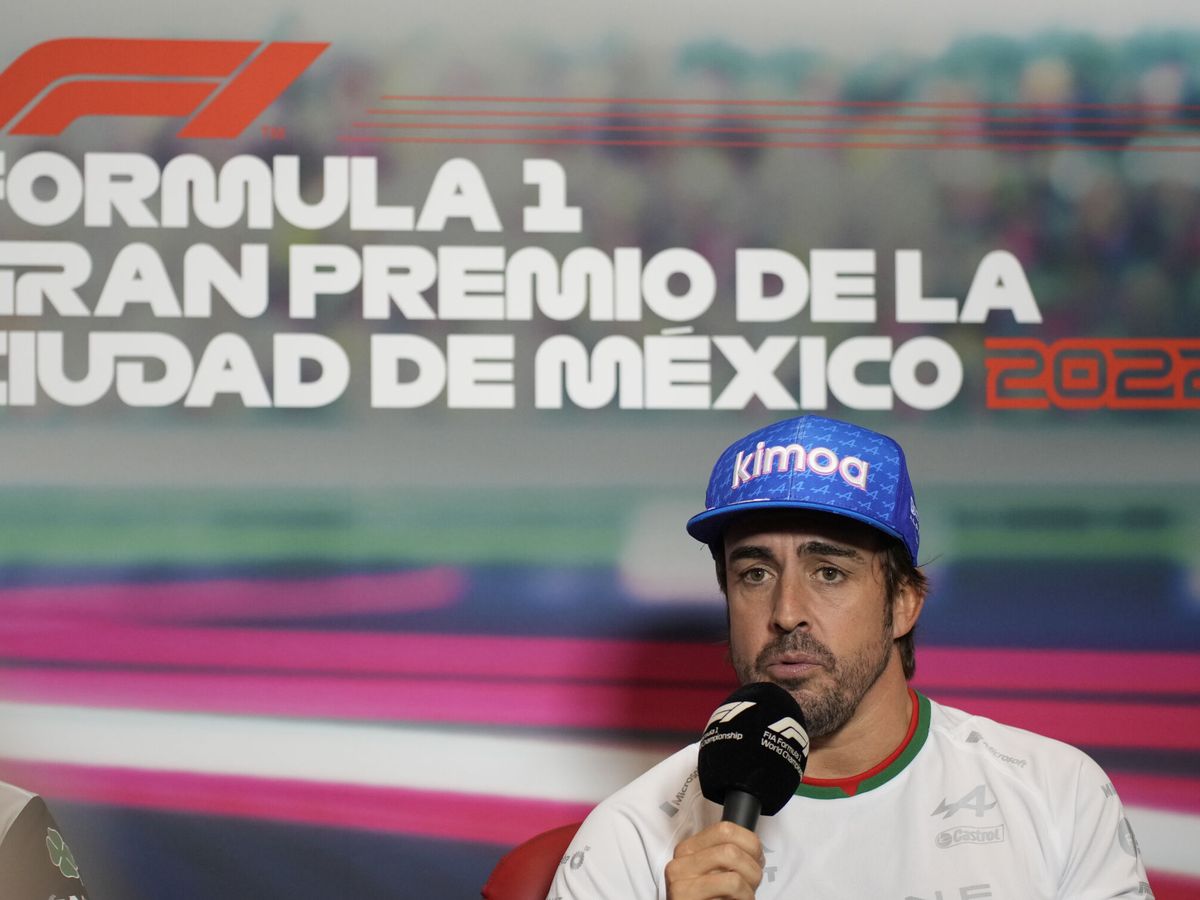 Foto: Alonso, en la rueda de prensa del GP Ciudad de México (EFE Luis Licona)