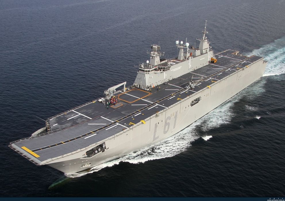 Foto: Una imagen del portaaviones Juan Carlos I (Ministerio de Defensa).