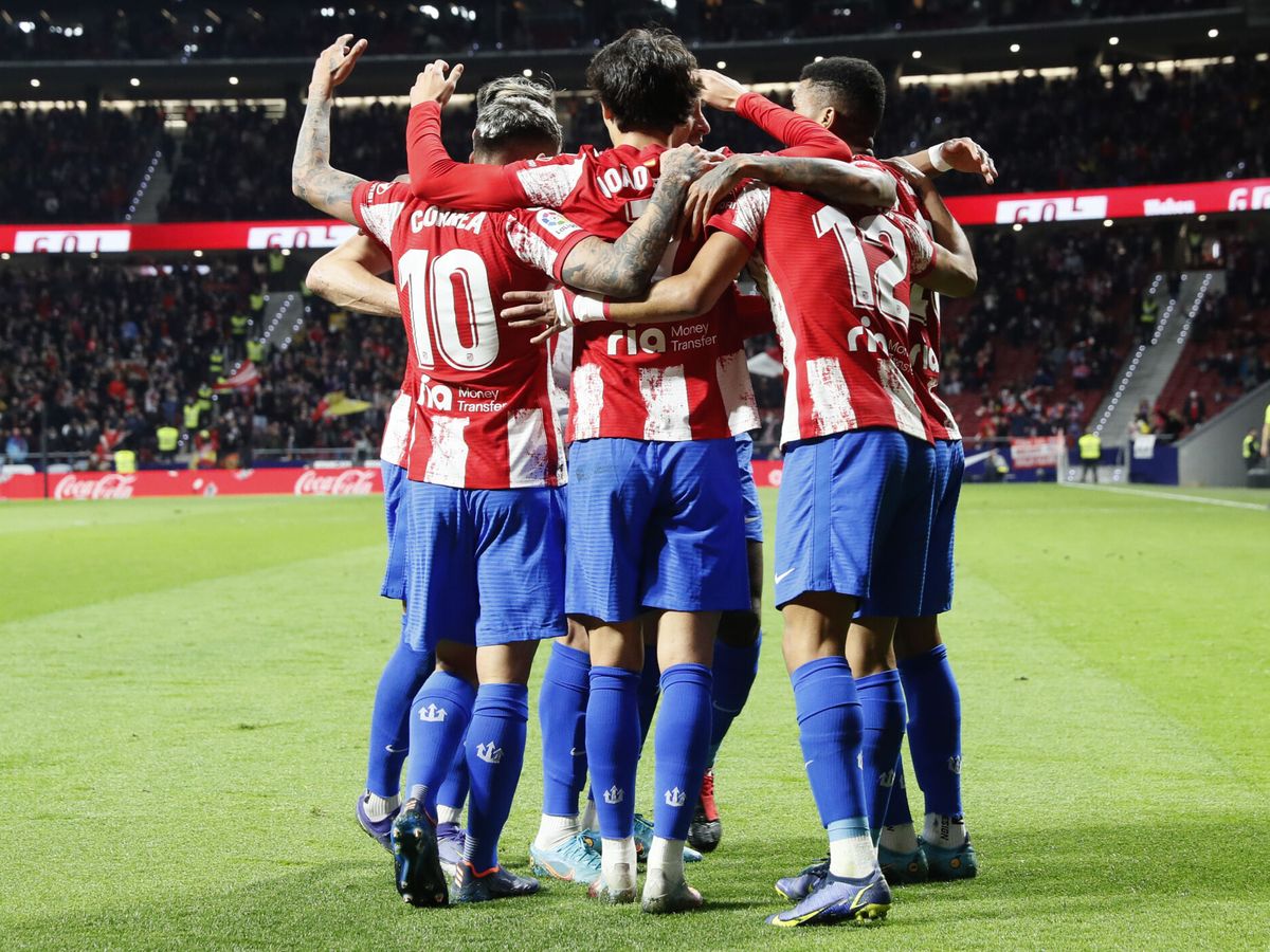 Foto: Los jugadores del Atlético celebran un gol. (EFE/Mariscal)