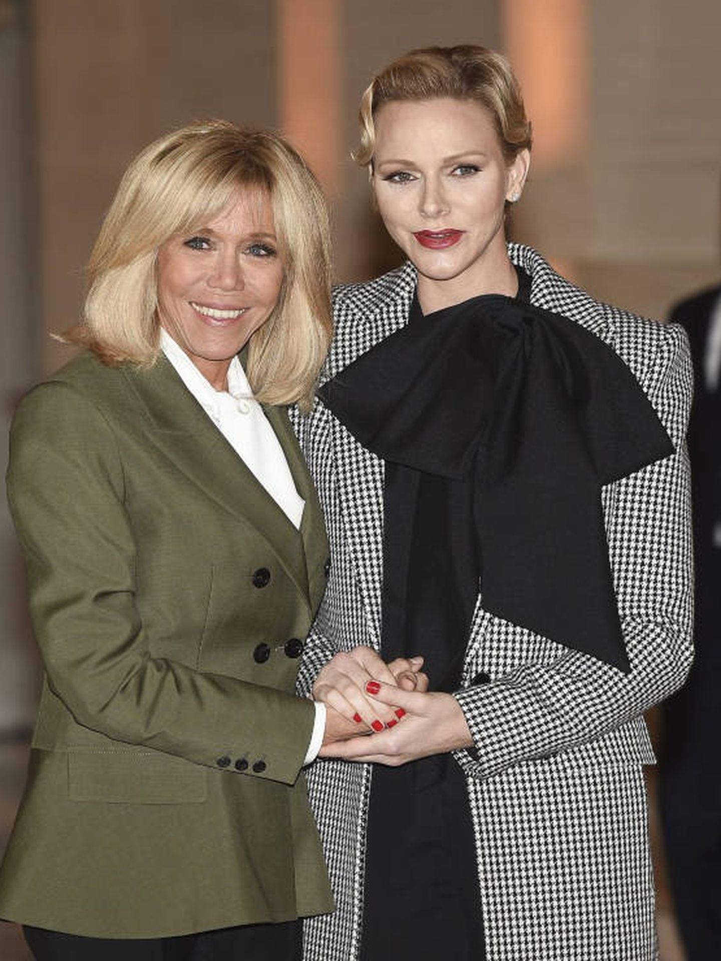 Charlène de Mónaco y Brigitte Macron, en 2018. (Cordon Press)