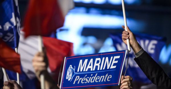 Foto: CampaÑa electoral de marine le pen en parÍs