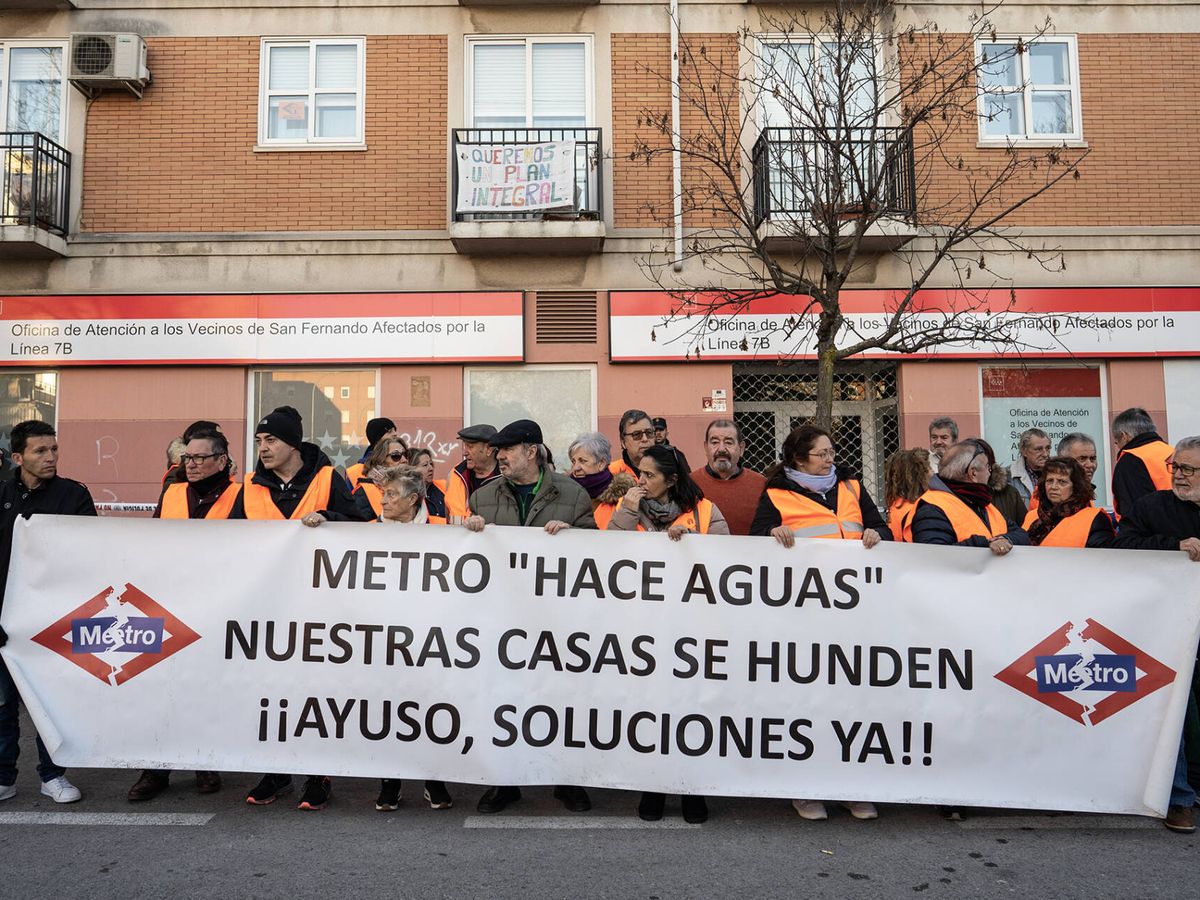 Foto: Imagen de archivo de una protesta de los vecinos afectados por la Línea 7B de Metro. (Ana Beltrán)