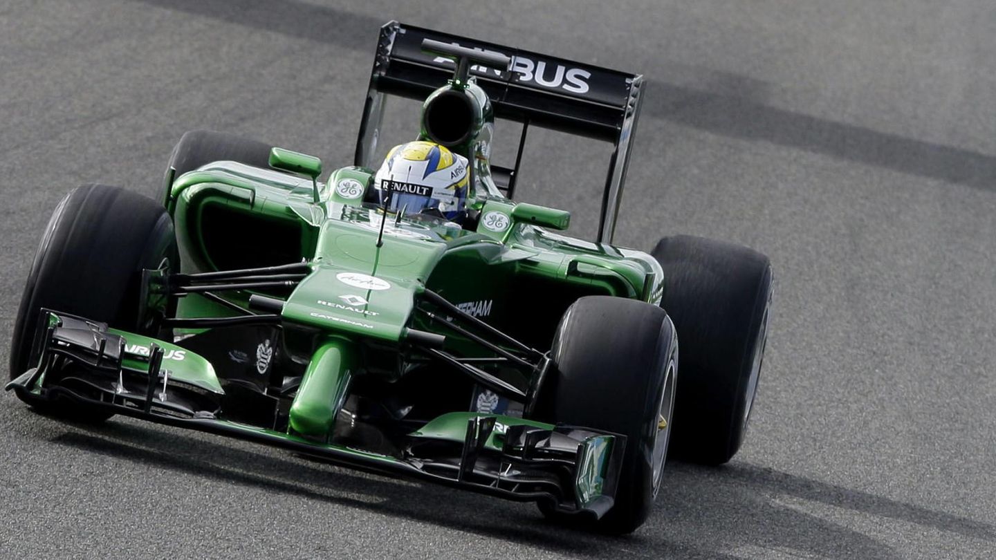 Marcus Ericsson rodando en Jerez con el nuevo CT05 de Caterham