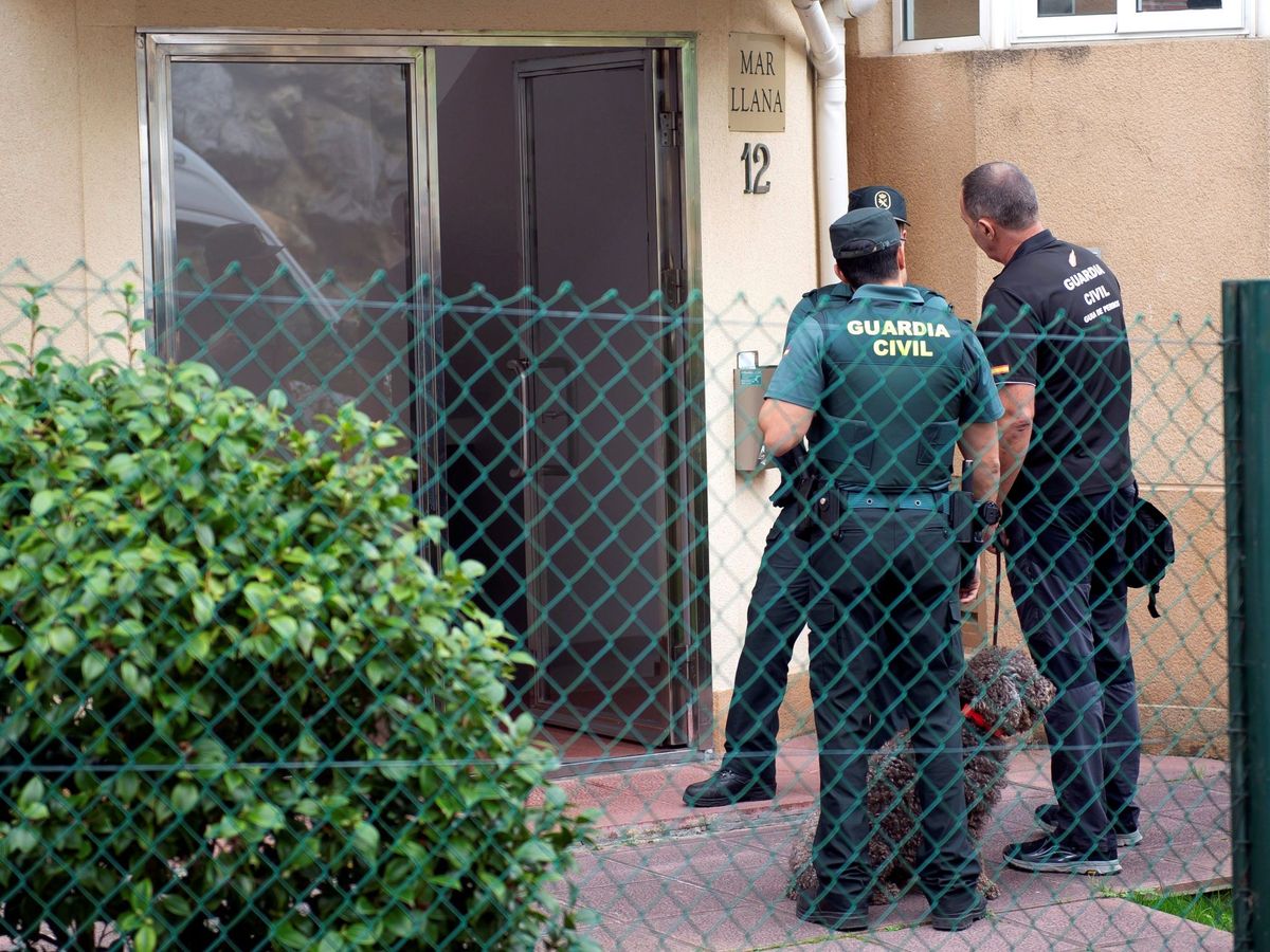 Foto: Agentes de la Guardia Civil en el piso de la mujer detenida. (EFE/Pedro Puente Hoyos)