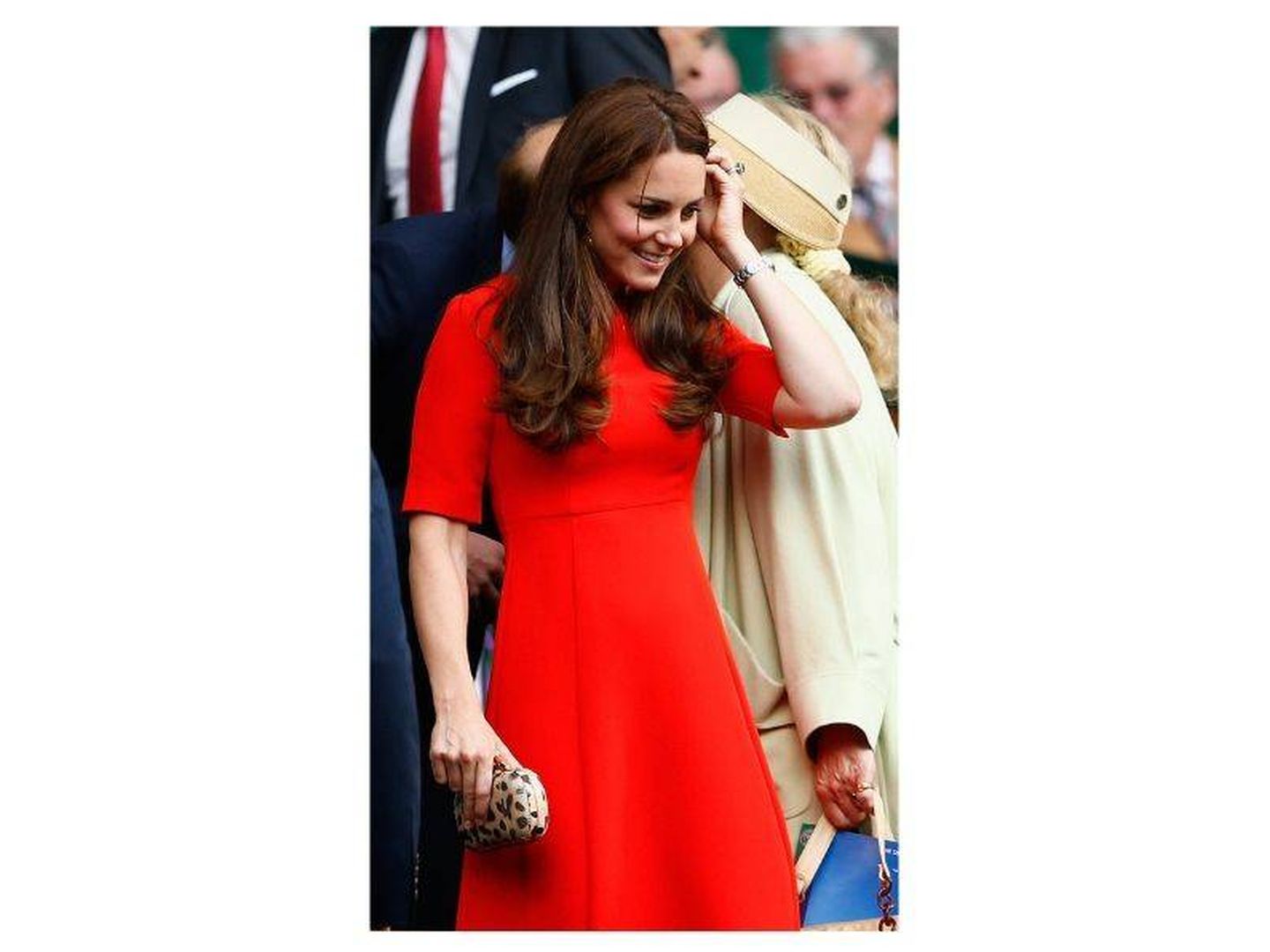 Kate Middleton con el vestido que llevó el noveno día de Wimbledon 2015. (Getty) 