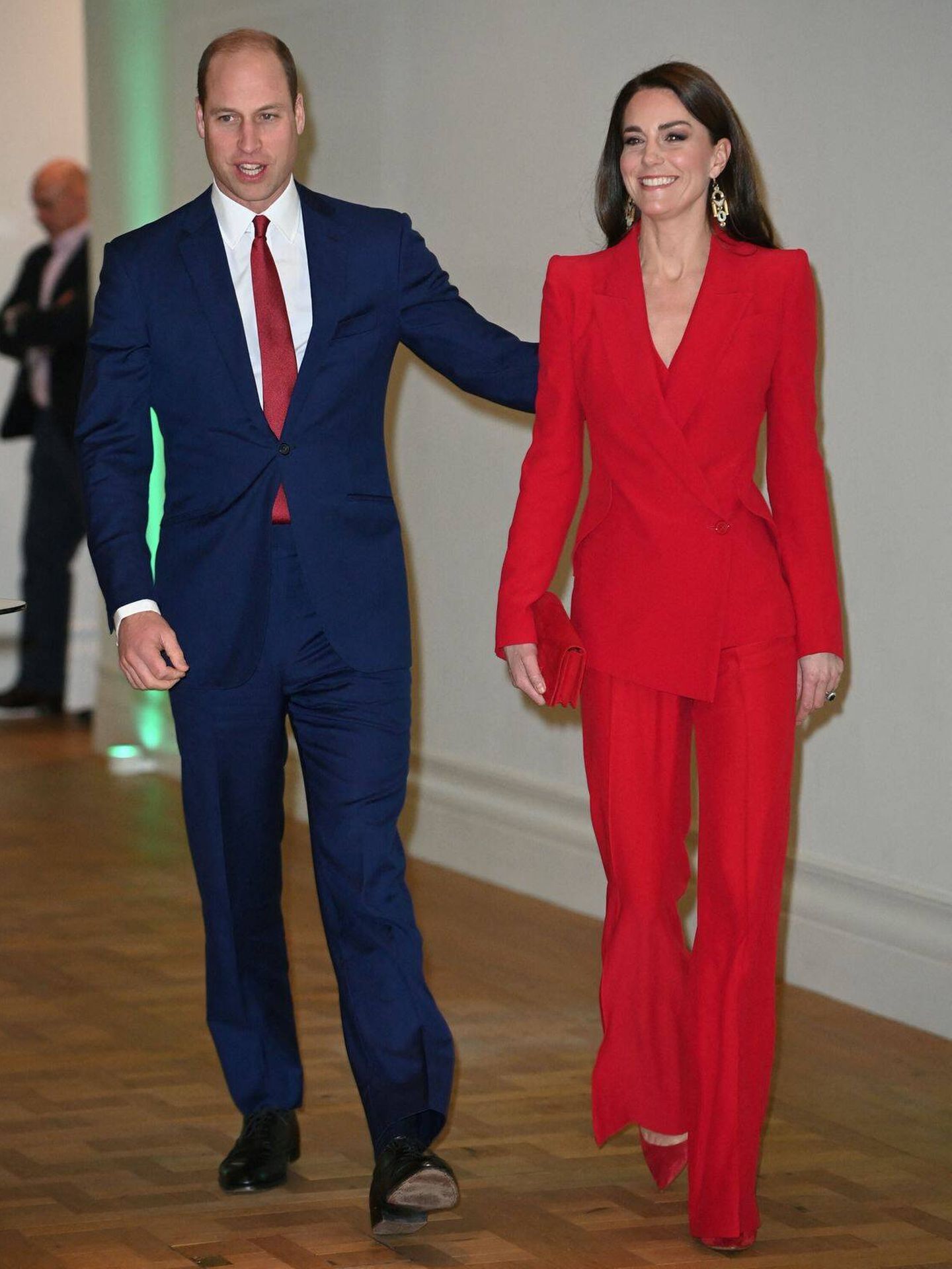 Los príncipes de Gales, este lunes en Londres. (Reuters/Pool/Eddie Mulholland)