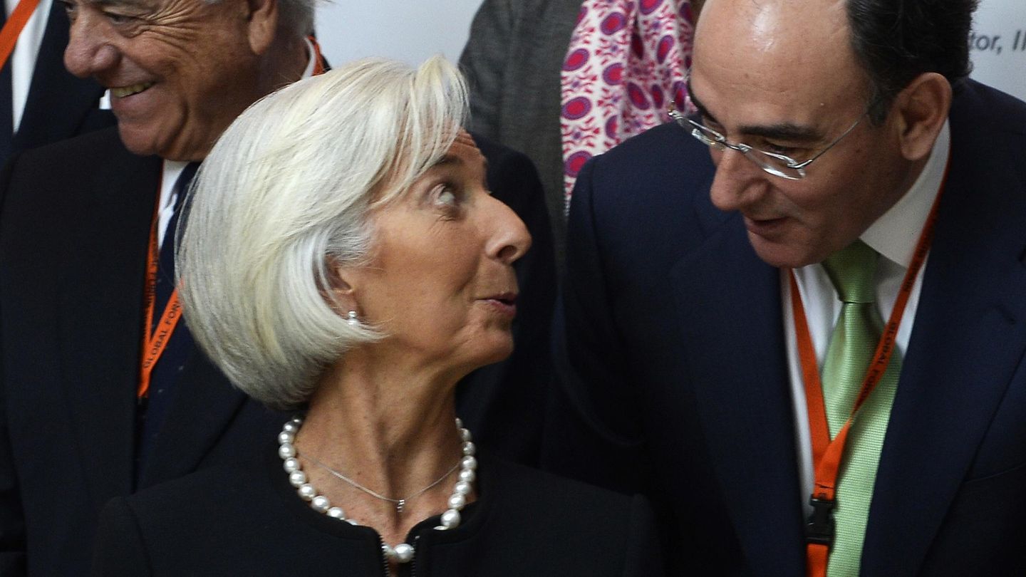 Christine Lagarde e Ignacio Galán. (EFE)