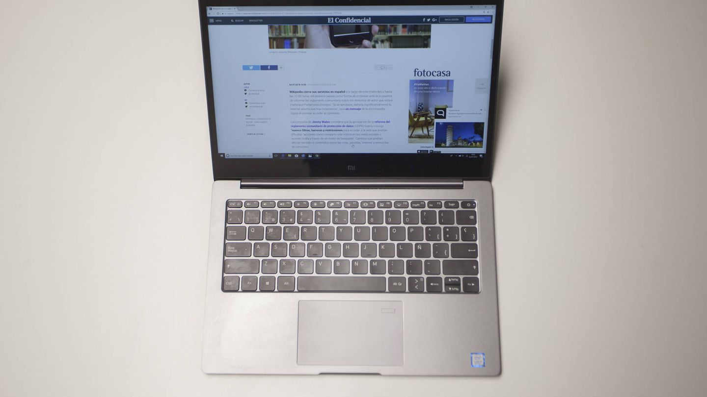 Xiaomi Mi Laptop Air 13.3, el clon del Macbook Air. (E.Villarino)
