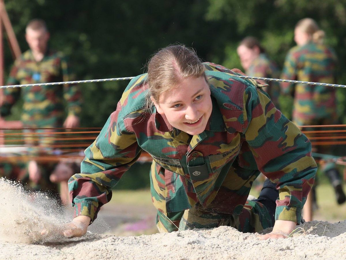 Foto: La princesa Elisabeth de Bélgica, durante su entrenamiento militar. (Casa Real de Bélgica)