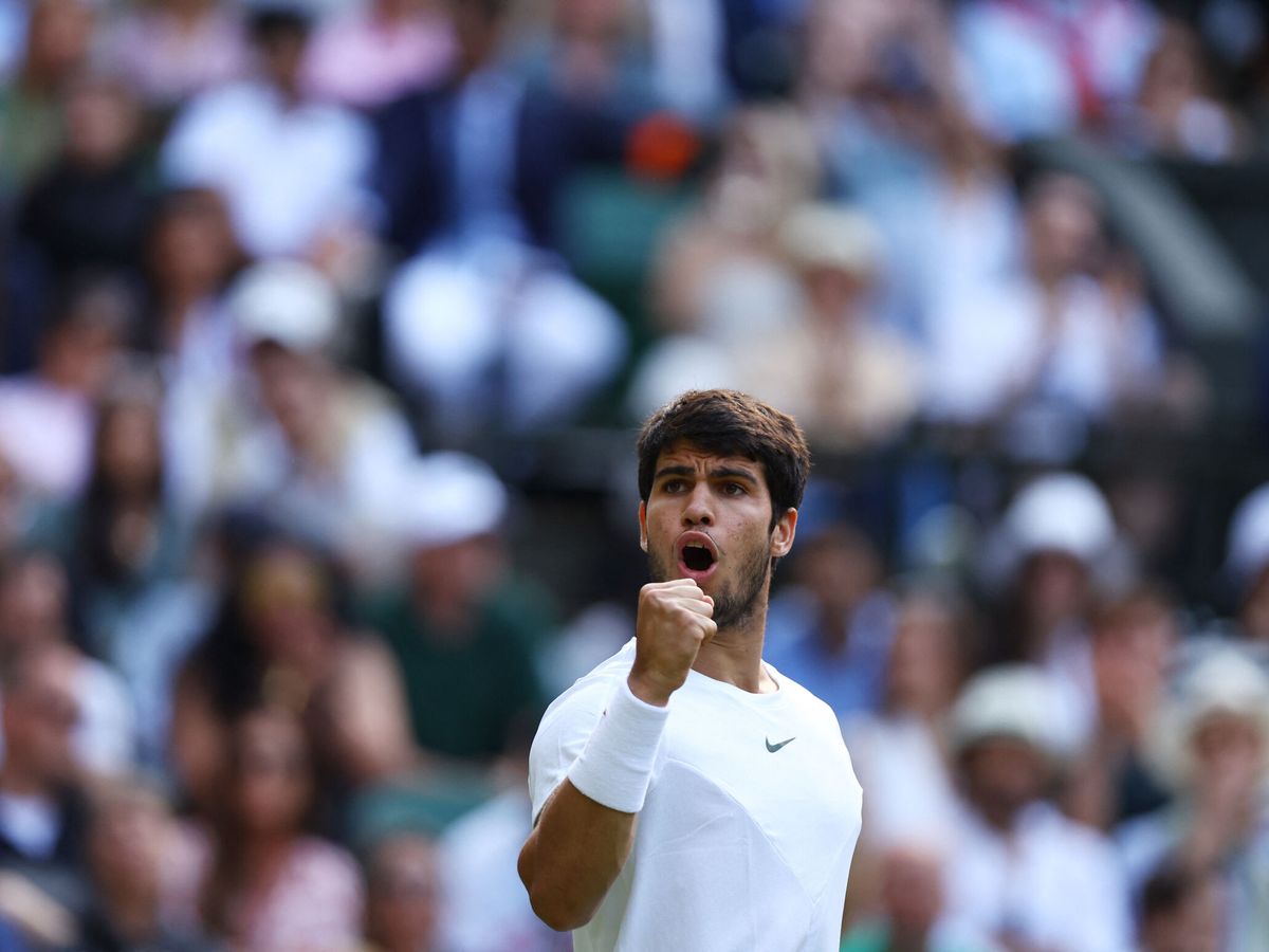 Foto: Alcaraz logró el pase a las semifinales de Wimbledon. (Reuters/Hannah Mckay)