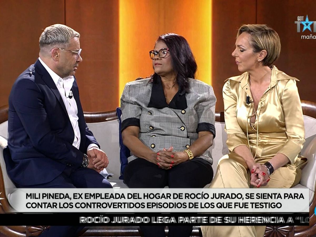 Foto: Jorge Javier, Mili Pineda y Rocío Carrasco, en 'En el nombre de Rocío'. (Mediaset)