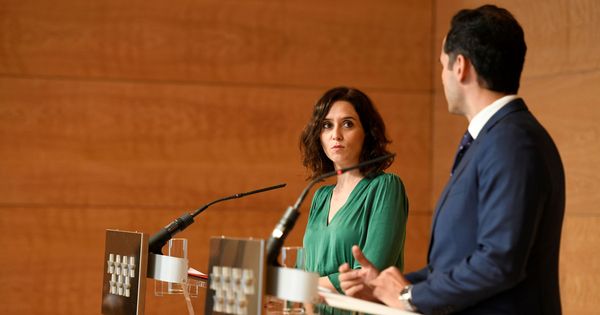 Foto: La presidenta de la Comunidad de Madrid, Isabel Díaz Ayuso, y el vicepresidente, Ignacio Aguado. (EFE)