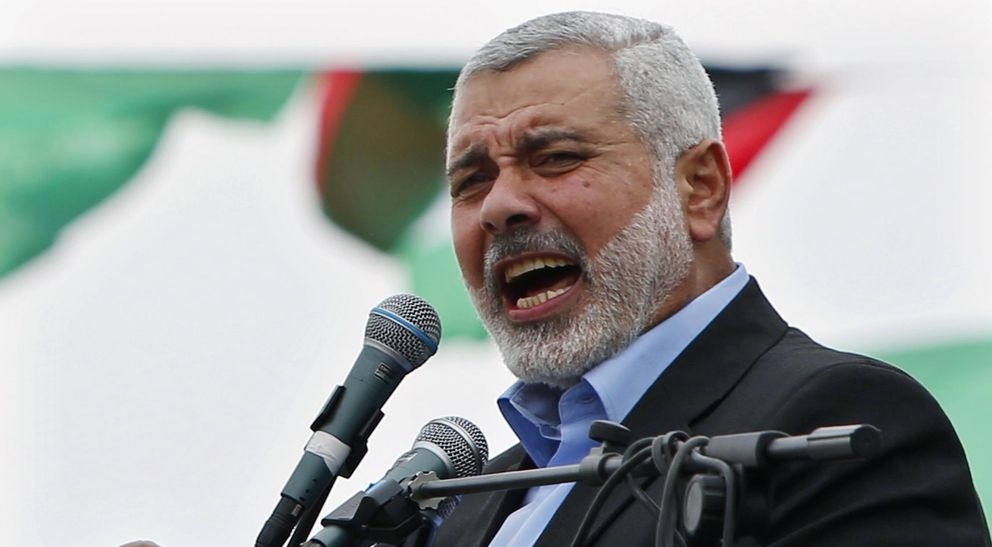  Ismail Haniyeh, durante un discurso. (Reuters)