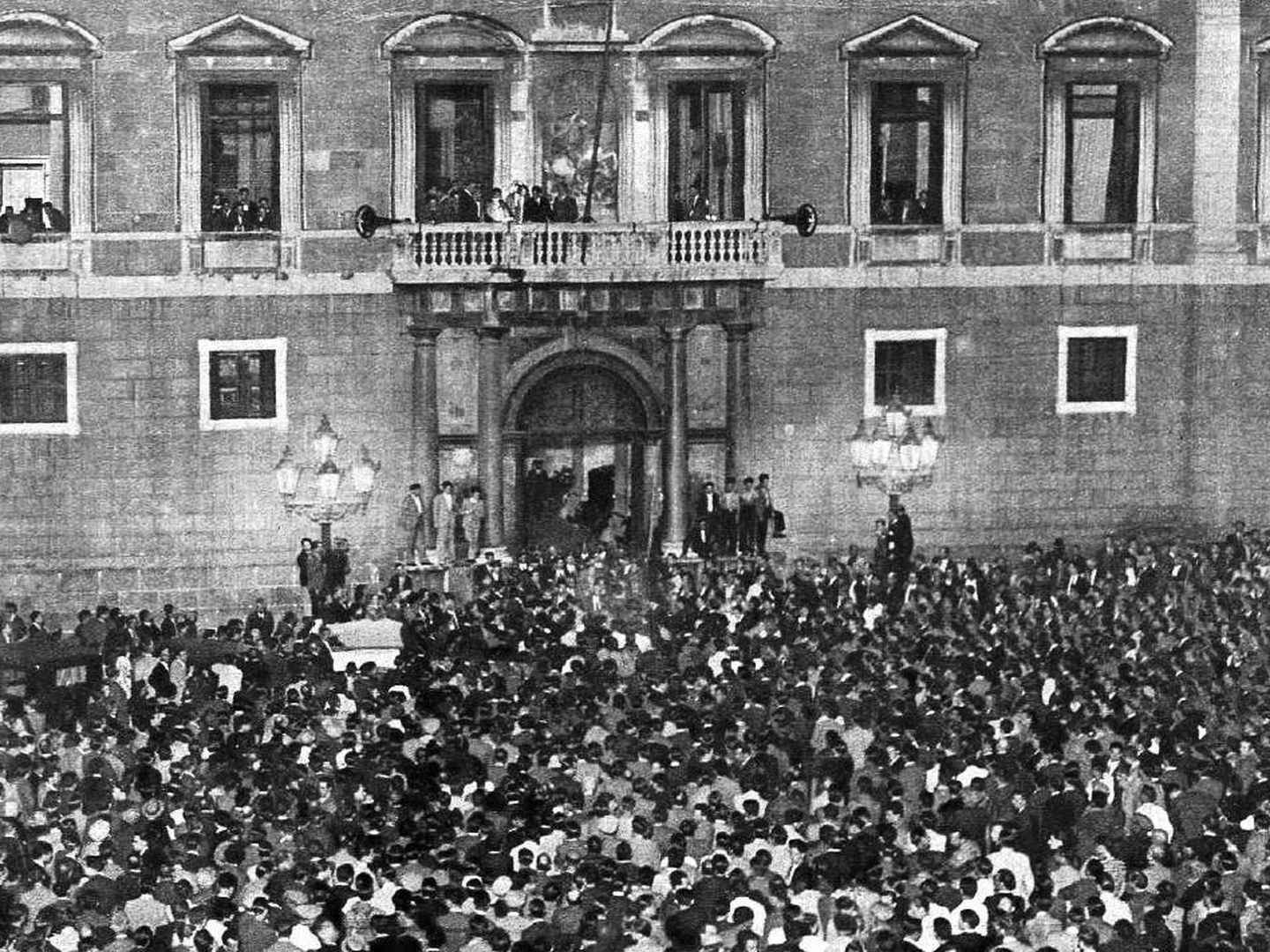 Proclamación del 'Estado catalán' en octubre de 1934.