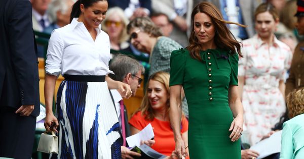 Foto: Meghan Markle y Kate Middleton en Wimbledon. (Reuters)