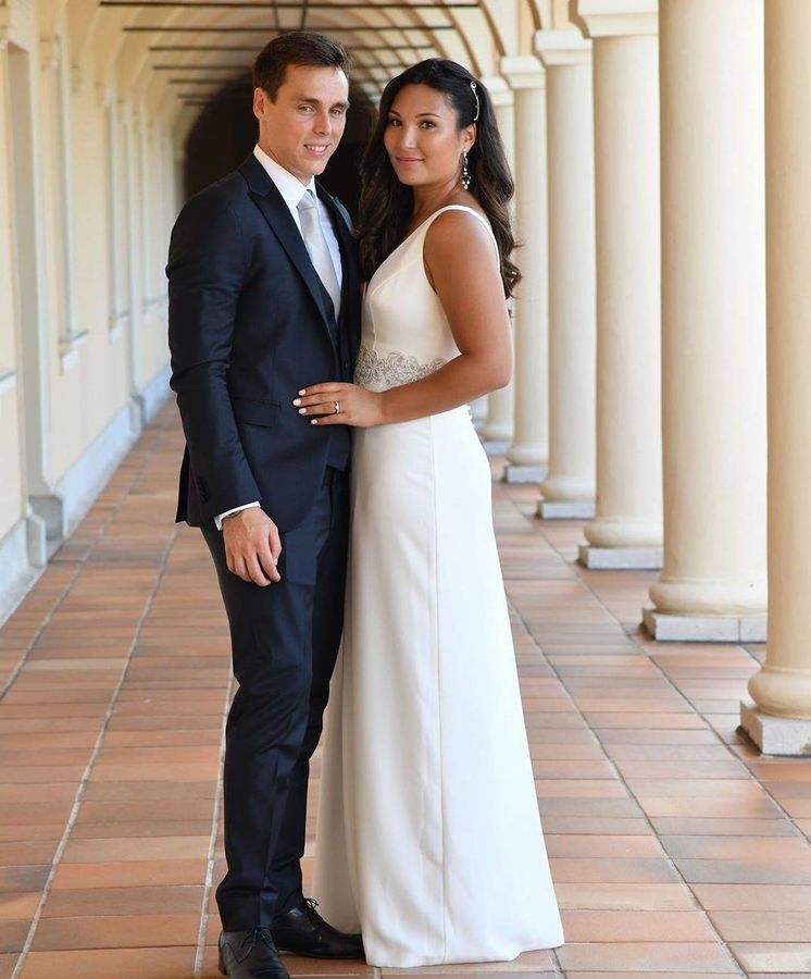 Foto: Louis Ducruet y Marie Chevallier, tras su ceremonia civil. (Rosa Clará)