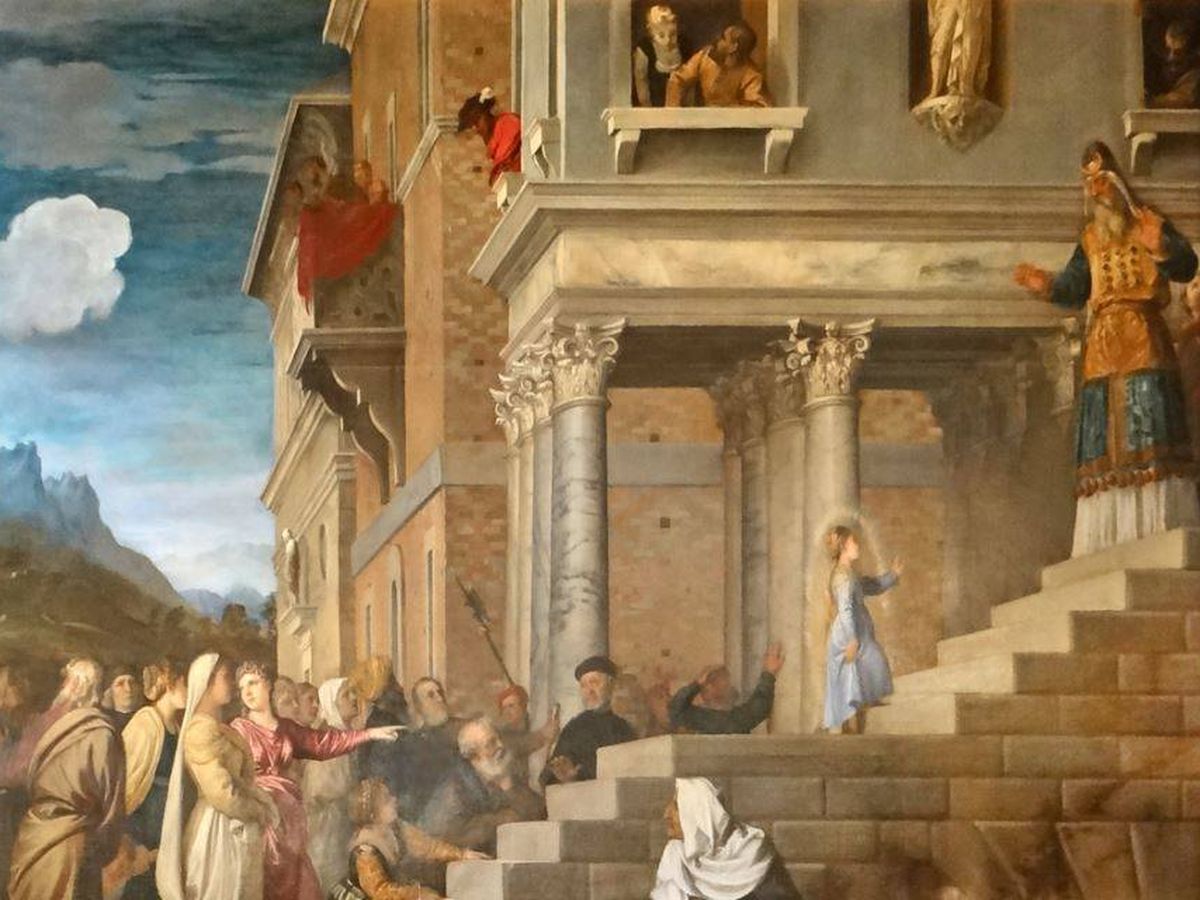 Foto: 'Presentación de la Virgen en el templo', de Tiziano. (C.C.)