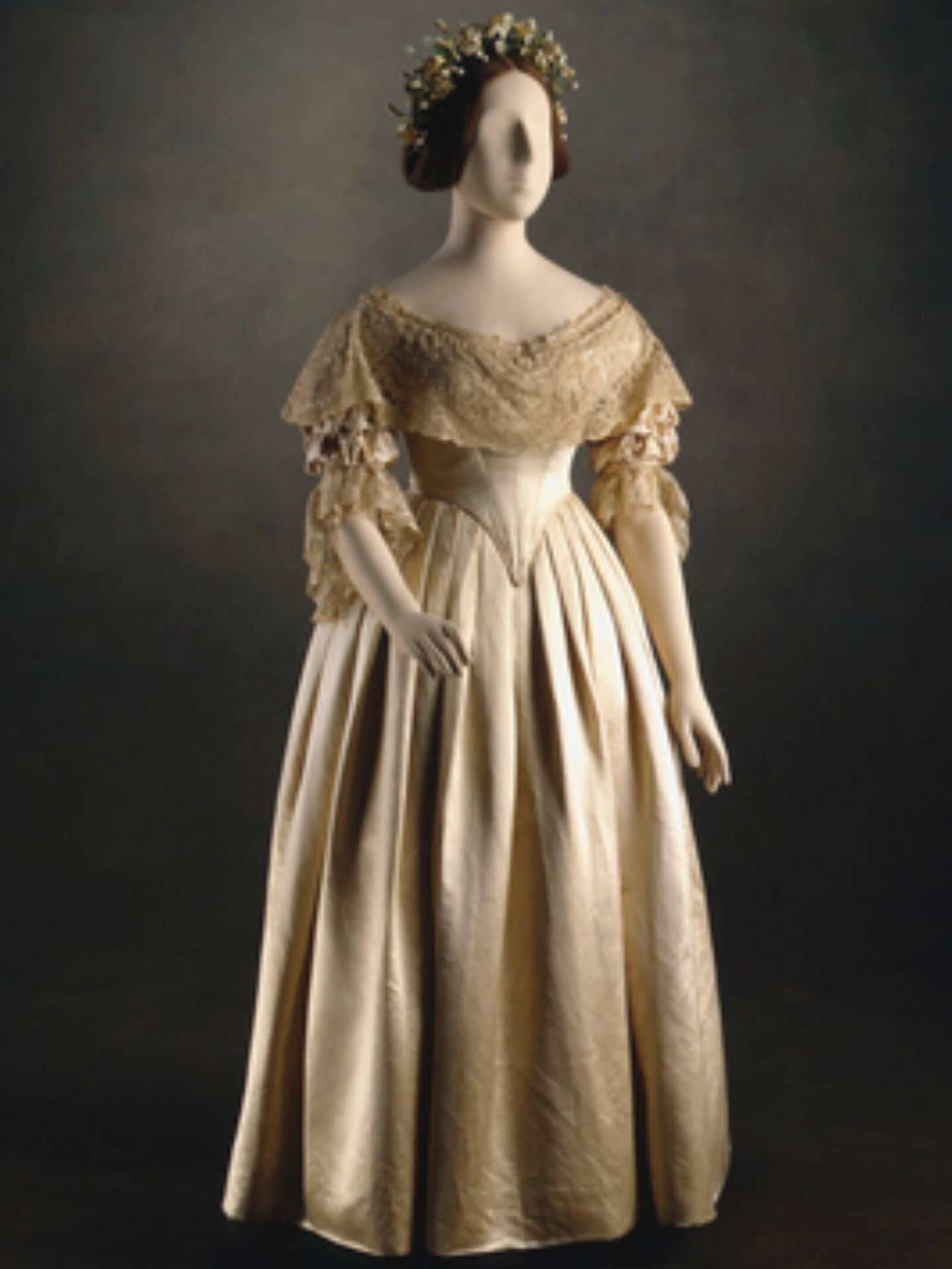 El vestido de novia de la reina Victoria. (Royal Collection Trust/Cortesía)