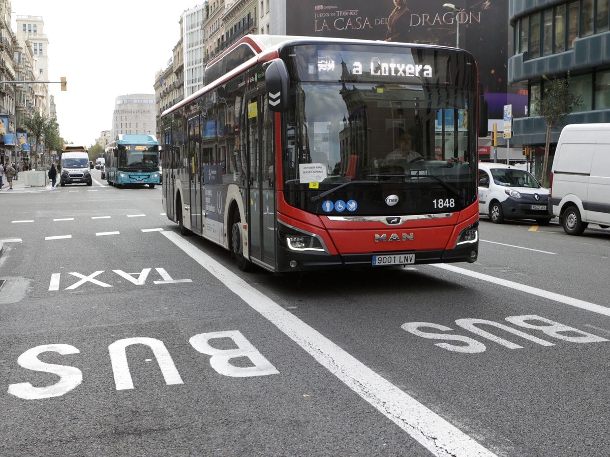Foto: La mujer que conducía un autobús del Área Metropolitana de Barcelona (AMB) obliga al pasajero a abandonarlo. (EFE/Quique García)