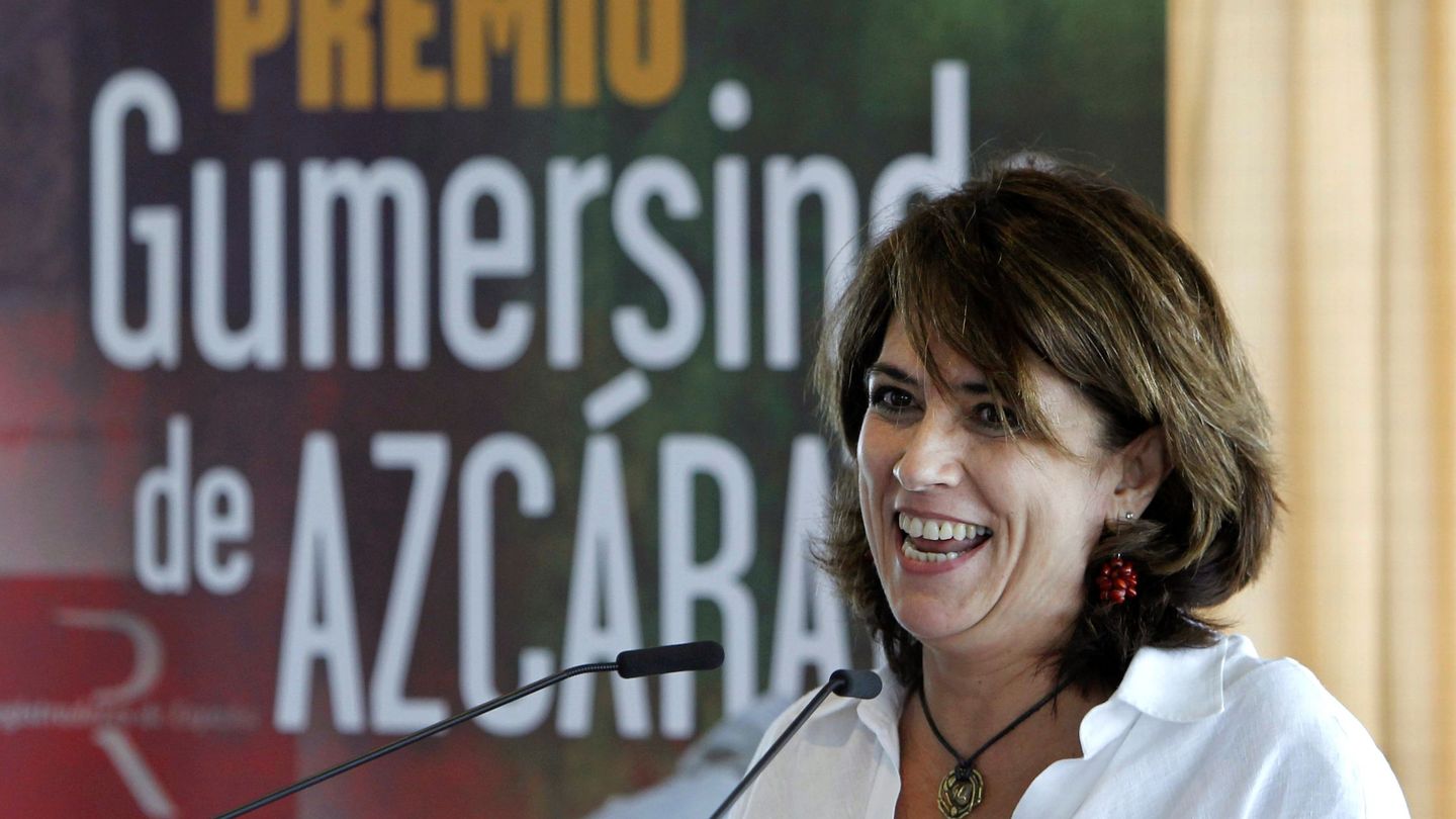 La ministra de Justicia, Dolores Delgado, este 18 de junio en Madrid. (EFE)