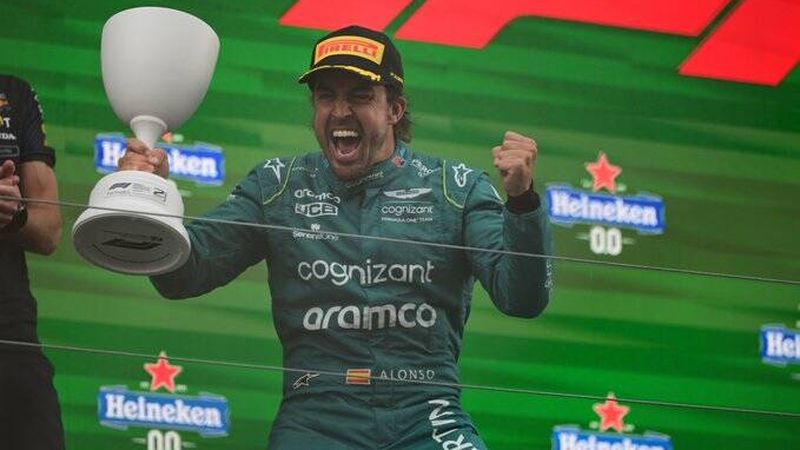 Alonso, en su séptimo podio de 2023, récord también en la F1. (Fórmula 1)