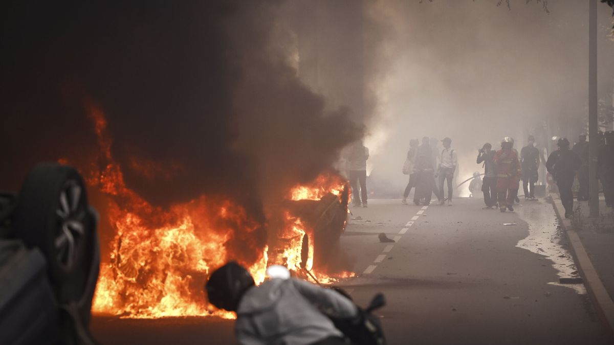 Las sorprendentes imágenes de los disturbios en Francia tras la muerte del adolescente Nahel