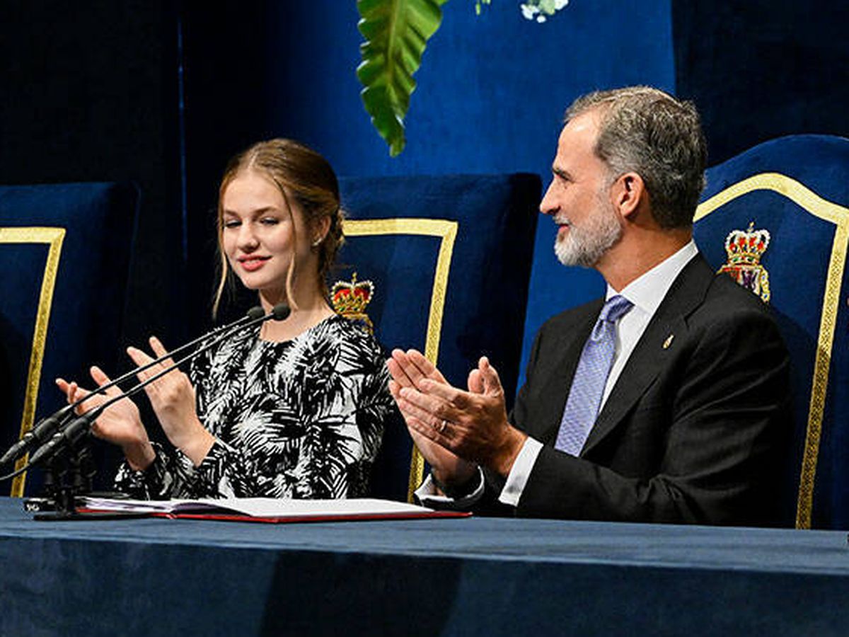 Foto: La princesa Leonor, Felipe VI y Letizia en los Premios Princesa de Asturias 2022. (Getty/Calos Álvarez)