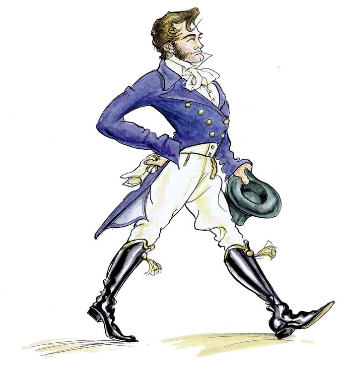 Gentleman en el siglo XVIII. (Ilustración: Chris Burke)
