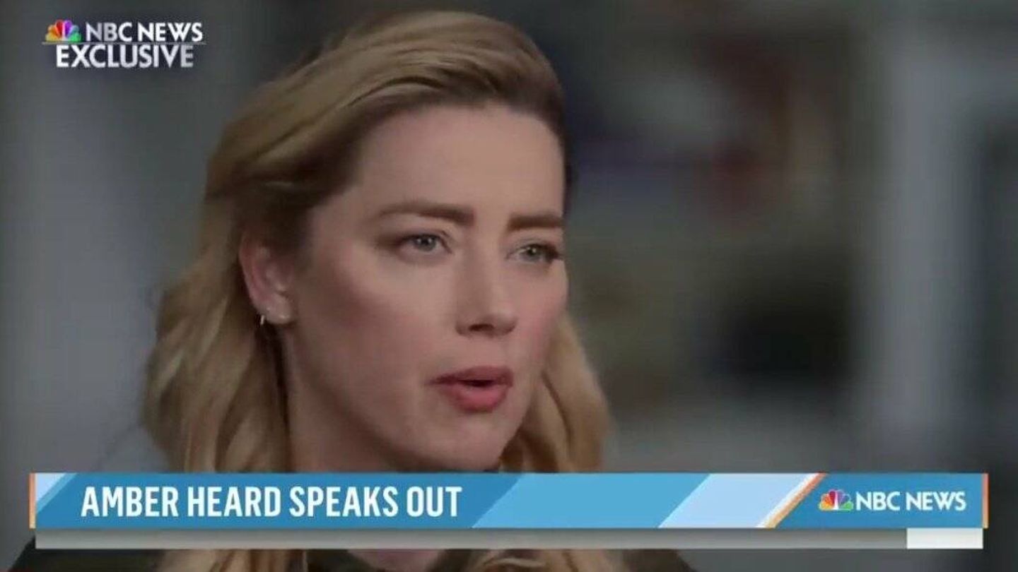 Amber Heard, durante la polémica entrevista. (NBC)