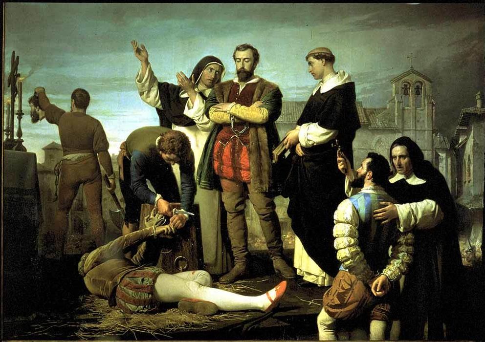 Foto: Los Comuneros Padilla, Bravo y Maldonado en el Patíbulo, Antonio Gisbert, 1860.