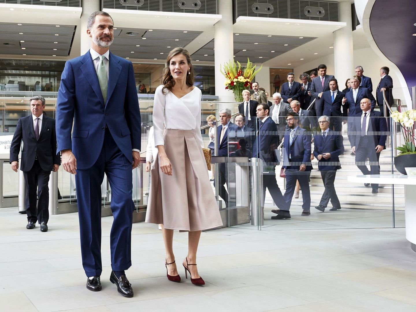 Felipe VI y la reina Letizia, en el Instituto Francis Crick de Londres en julio de 2017. (EFE)