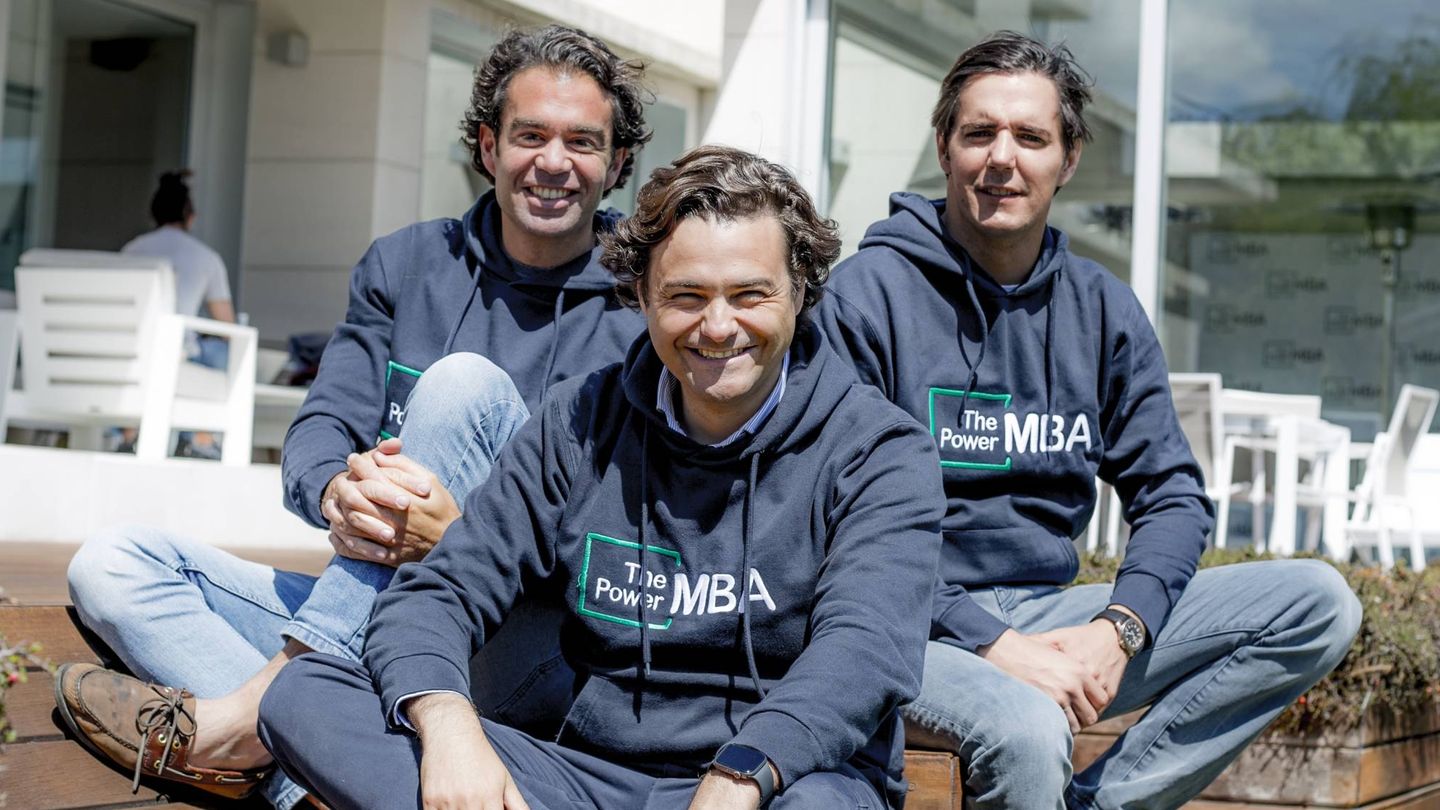 Borja Adanero, Rafa Gozalo y Hugo Arévalo, cofundadores de ThePowerMBA. (TPMBA)