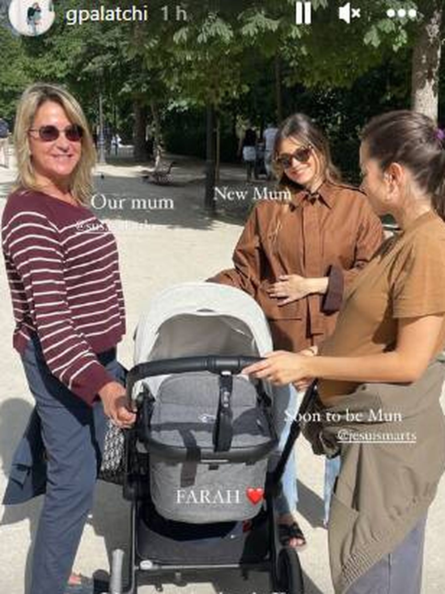 Gabriela Palatchi, con su madre y su hermana embarazada. (IG)
