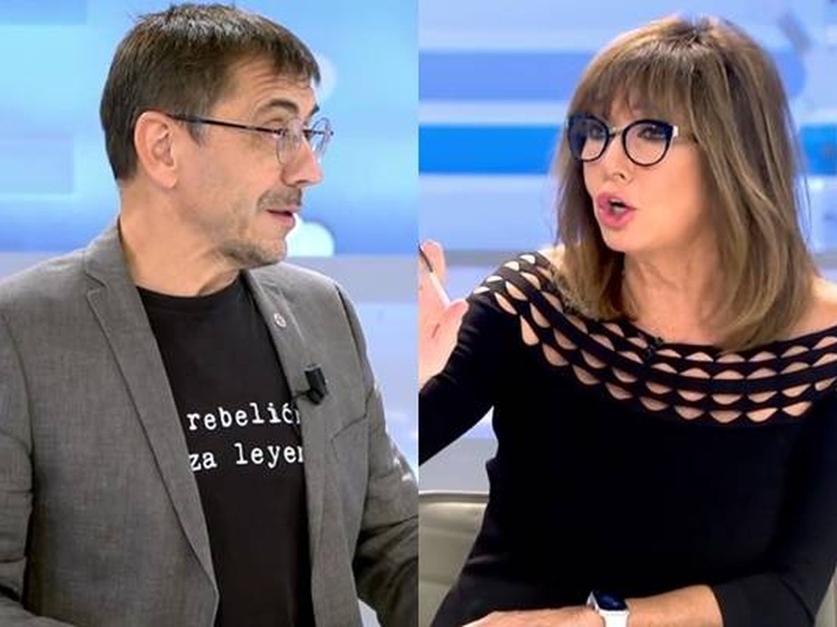 Foto: Monedero y Ana Rosa en Telecinco. (Mediaset España)