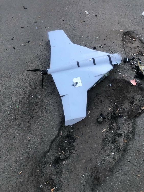 Imagen de un dron suicida KUB-BLA derribado en Kiev. (Twitter)