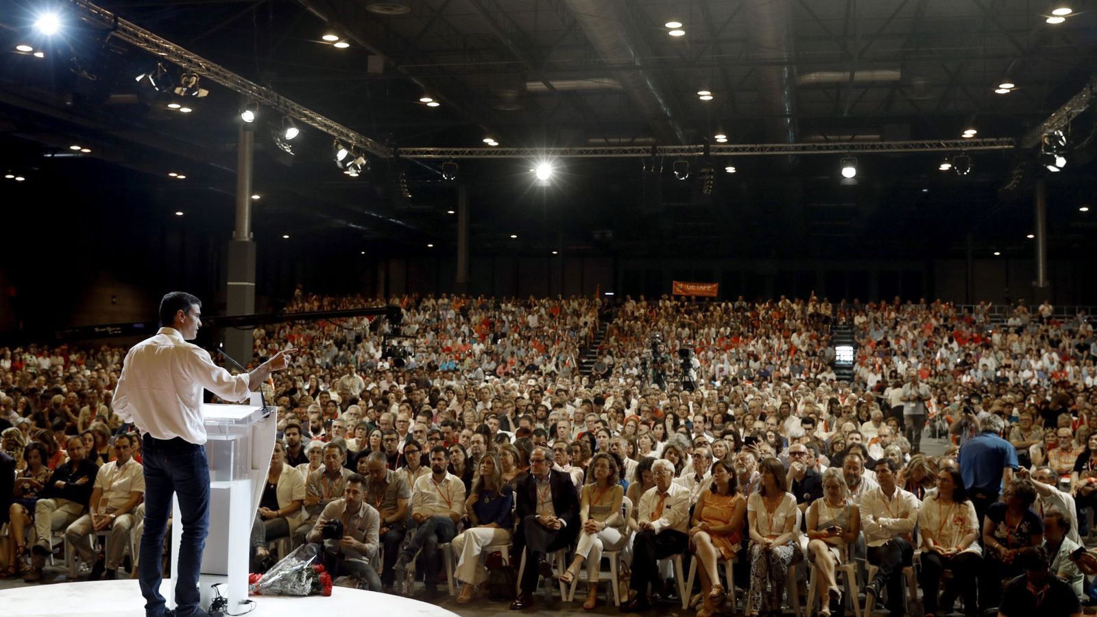 Foto: Pedro Sánchez, el pasado 18 de junio, durante la clausura del 39º Congreso del PSOE que aprobó la España "plurinacional". (EFE)