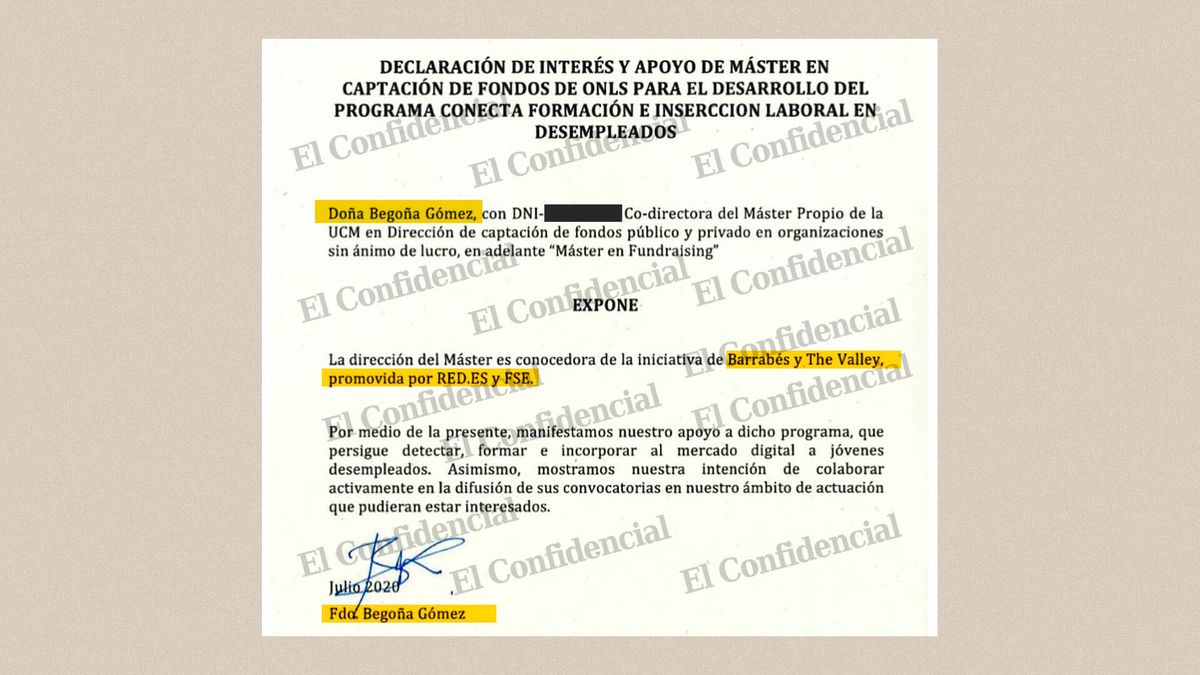 Begoña Gómez firmó una carta en 2020 para que dos empresas se llevaran un contrato del Gobierno de 7 millones de euros