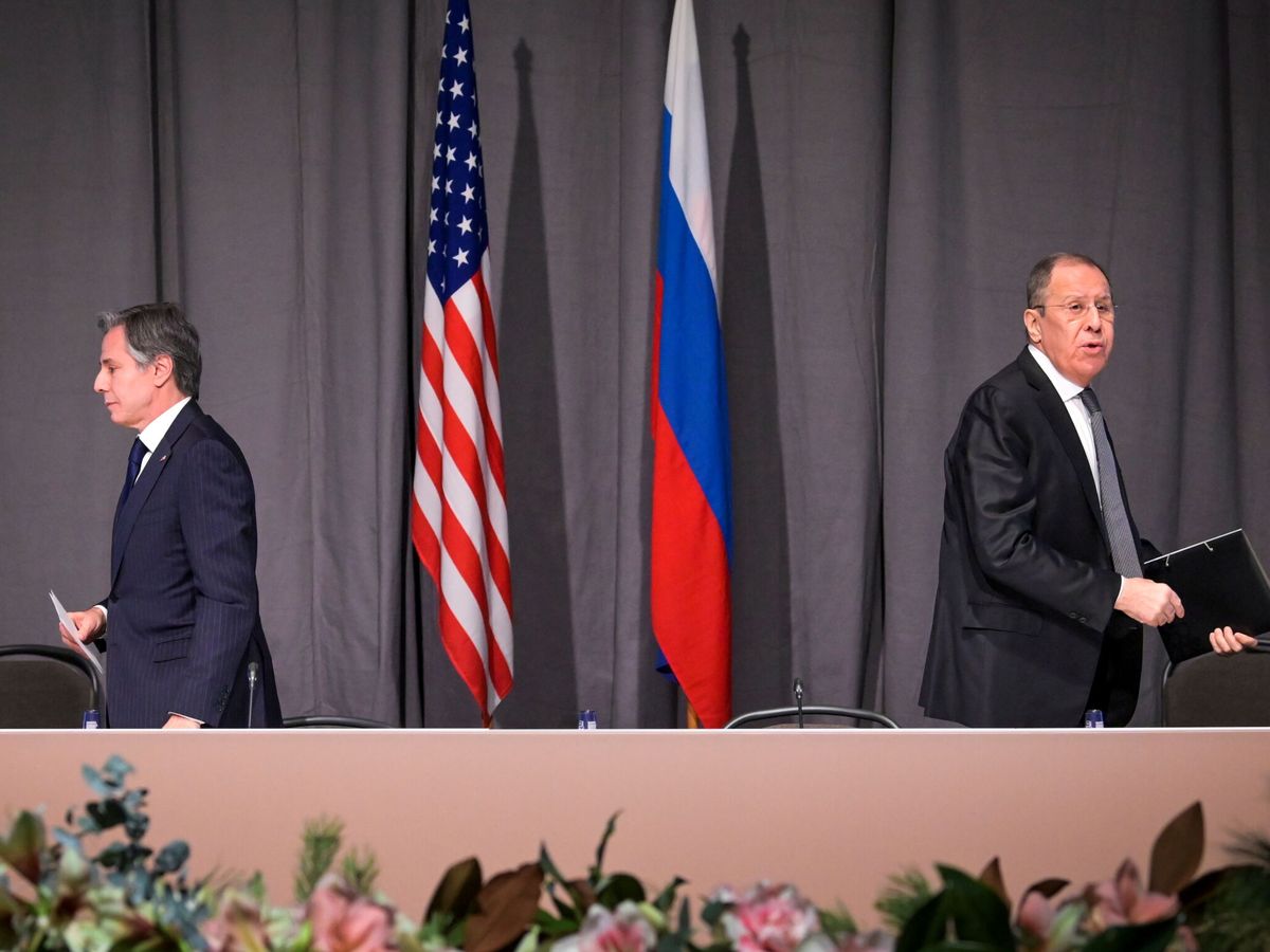 Foto: El secretario de Estado de EEUU, Antony Blinken, y el ministro de Relaciones Exteriores de Rusia, Sergei Lavrov. (Reuters)