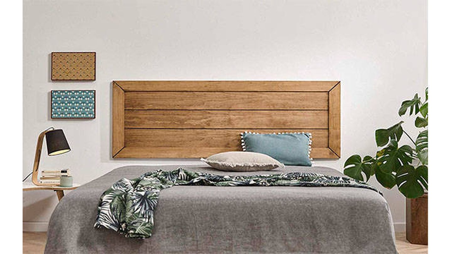 Cabecero de cama impreso de madera