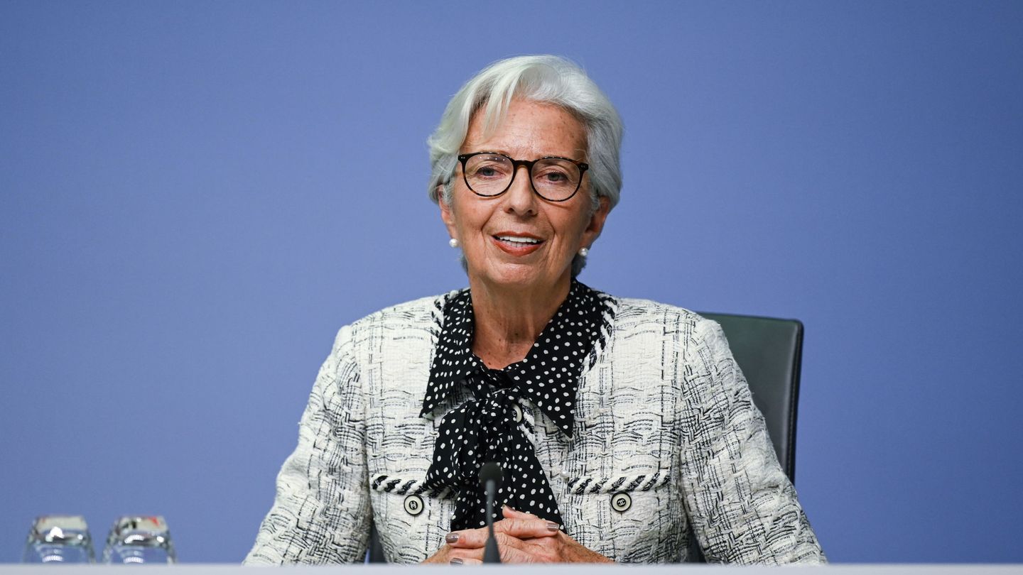 La presidenta del BCE, Christine Lagarde, en rueda de prensa. (Reuters)