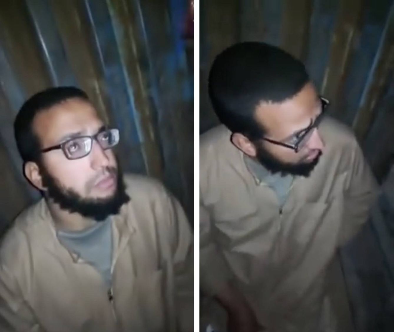 Fotogramas del vídeo donde se puede ver al español encontrado en Siria. 