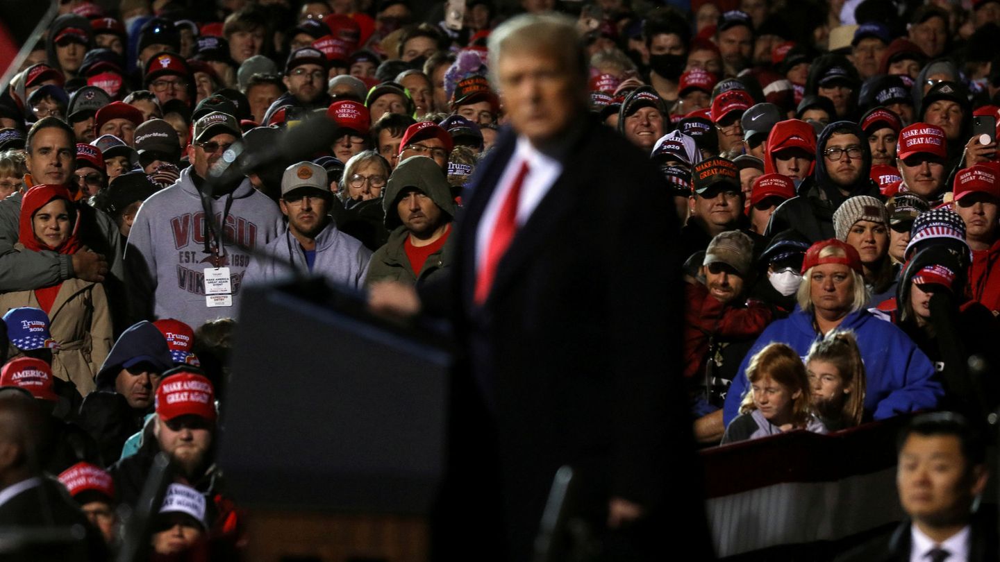 El presidente de Estados Unidos, Donald Trump, en un acto de campaña. (Reuters)