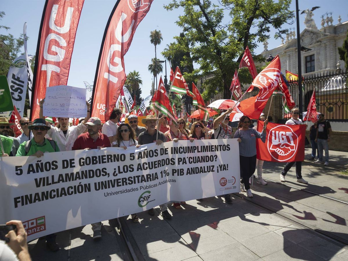 Foto: La movilización en Sevilla. (Rocío Fernández Ruz/Europa Press)