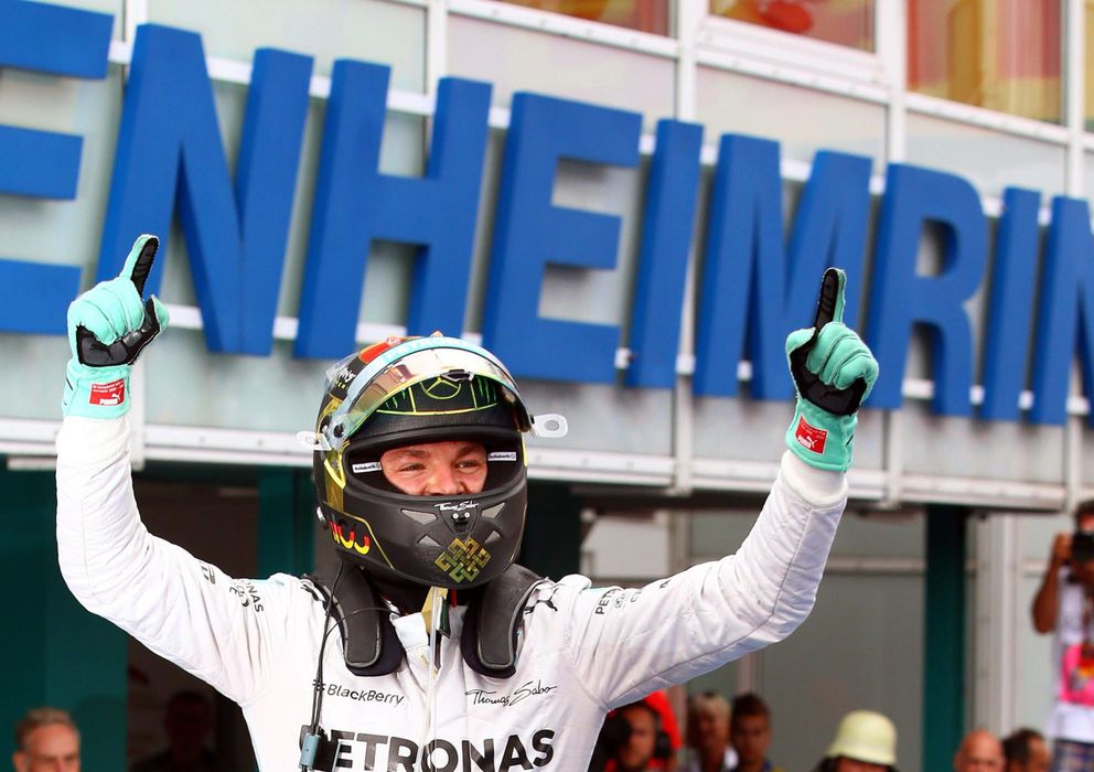 Foto: Nico Rosberg celebra la victoria en el Gran Premio de Alemania. (EFE)